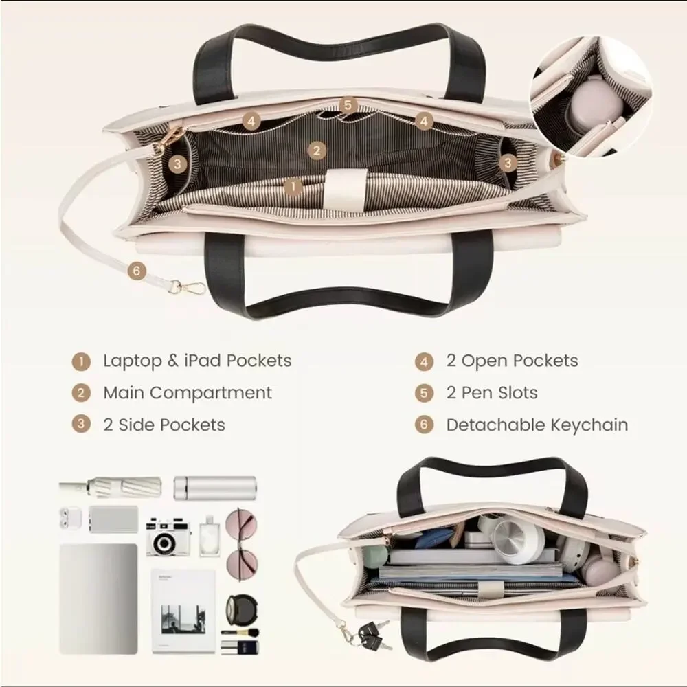 Lovevook Women's Black Laptop Bag NWT - Picture 4 of 6